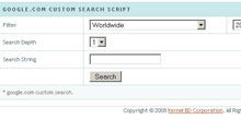 Google.com Custom Search Script